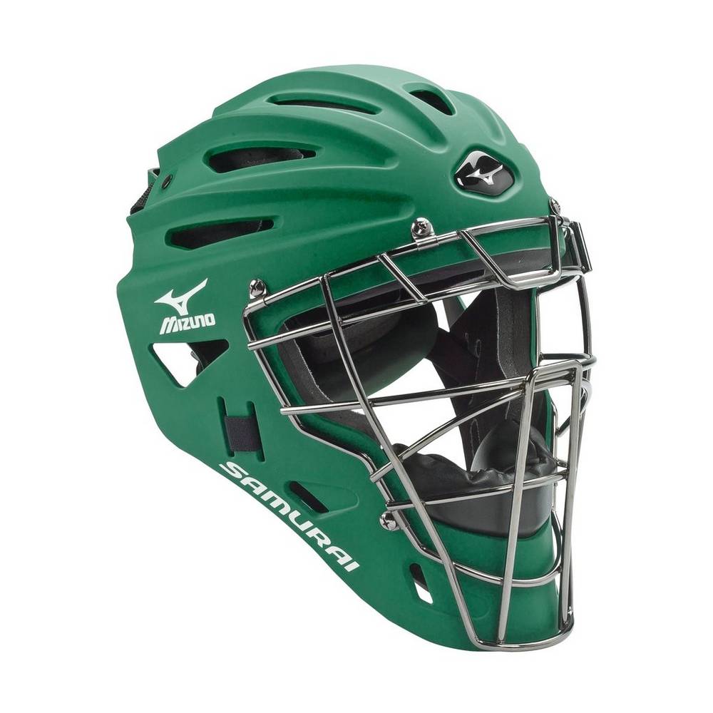 Casco De Beisbol Mizuno Samurai G4 Hombre Verde España CJAZ-46718